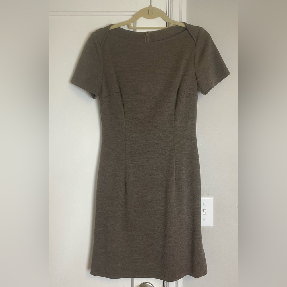 Yves Saint Laurent Taupe Wool Dress